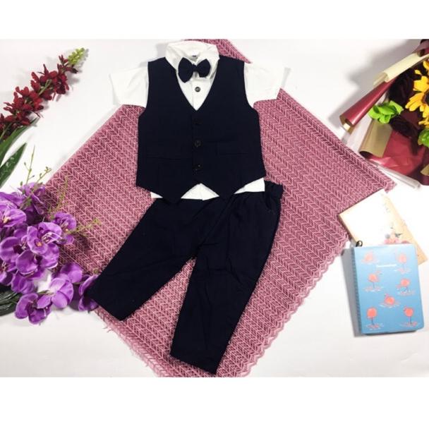 [P-ECT ✪] Setelan baju anak jas formal tuxedo pesta ulang 2 3 4 5 6 7 8 9 10 tahun vest rompi dasi k