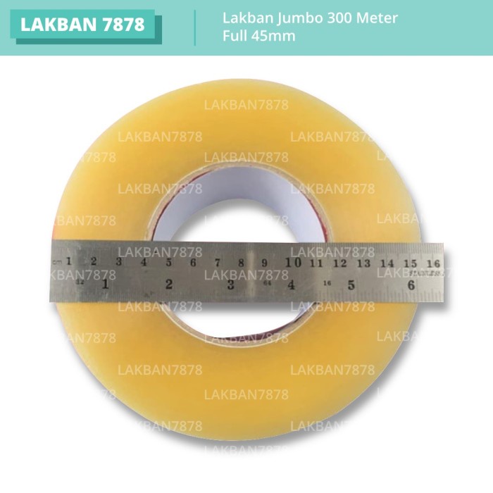 

Lakban Jumbo 300 Yard Full 45mm 45x300 - Cokelat, 275yard d=13cm