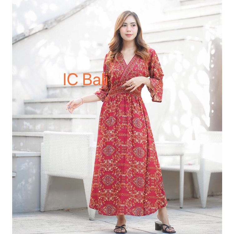 GLOSIR DRESS MOZA LENGAN TEROMPET MLT005