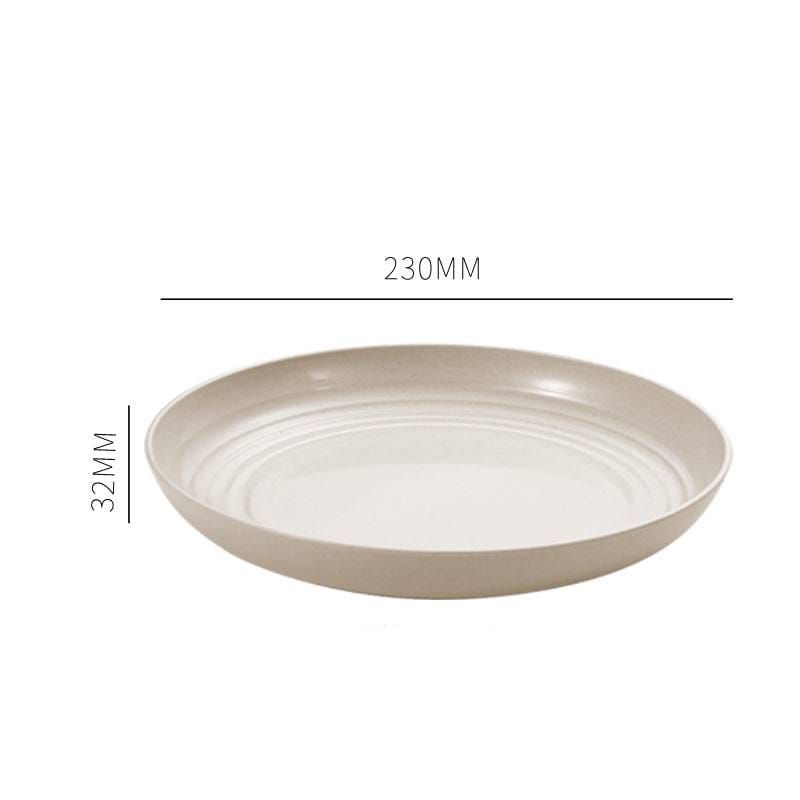 Piring serat gandum gaya Jepang /Piring Makan Warna-Warni bahan eco-friendly /20, 23cm Round Plate Piring