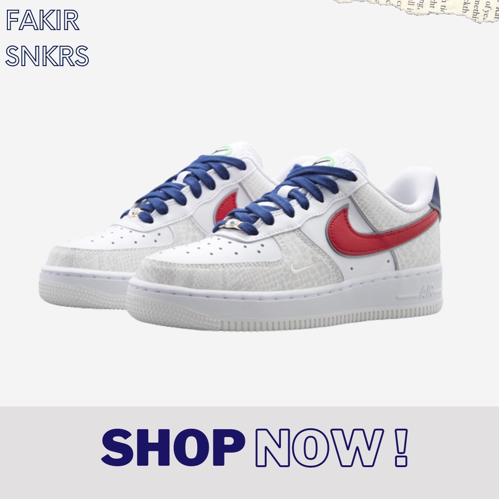 AIR FORCE 1 SNAKESKIN WHITE RED