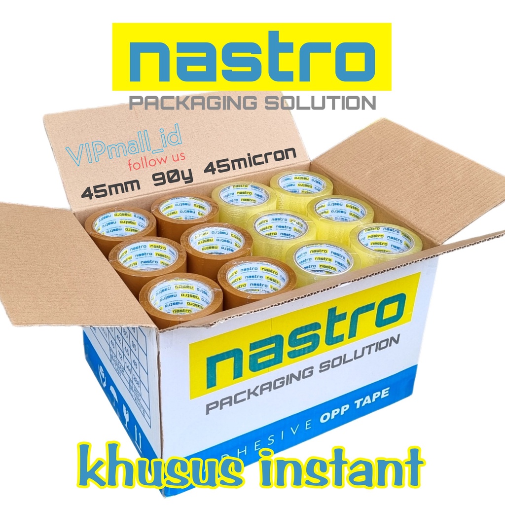

LAKBAN NASTRO BENING COKLAT 45mm x 90y x 45micron - KHUSUS INSTANT - OPP TAPE - LAKBAN MURAH - LAKBAN NASTRO - LAKBAN BENING - LAKBAN COKLAT - SETARA LAKBAN DAIMARU