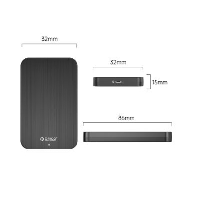 Harddisk Ssd hdd enclosure orico 2.5&quot; sata 3.0 usb type-c 6Gbps hm25c3 - Casing hard disk drive 2.5 inch sata3 hm25-c3