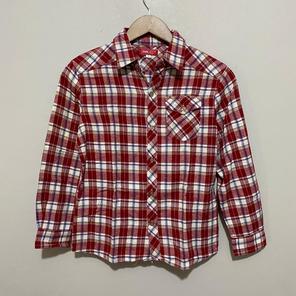 cloaks. / kemeja panjang flanel edwin / kemeja / atasan wanita / preloved