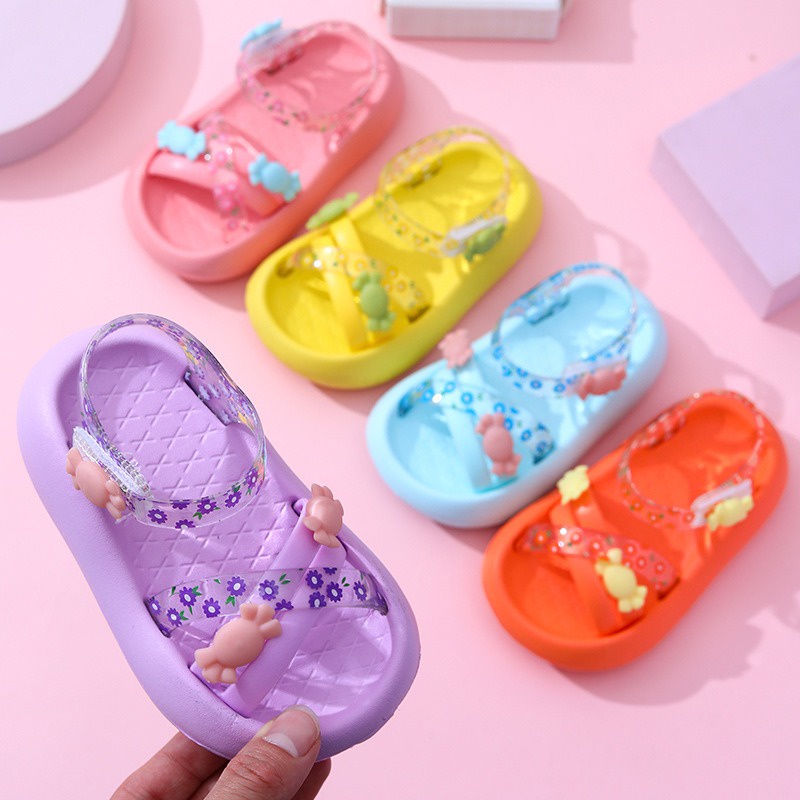 littlekiddoss SH2245 Sendal Jelly Anak Perempuan Sandal Candy Anak Lucu Sendal Tali Anak Import