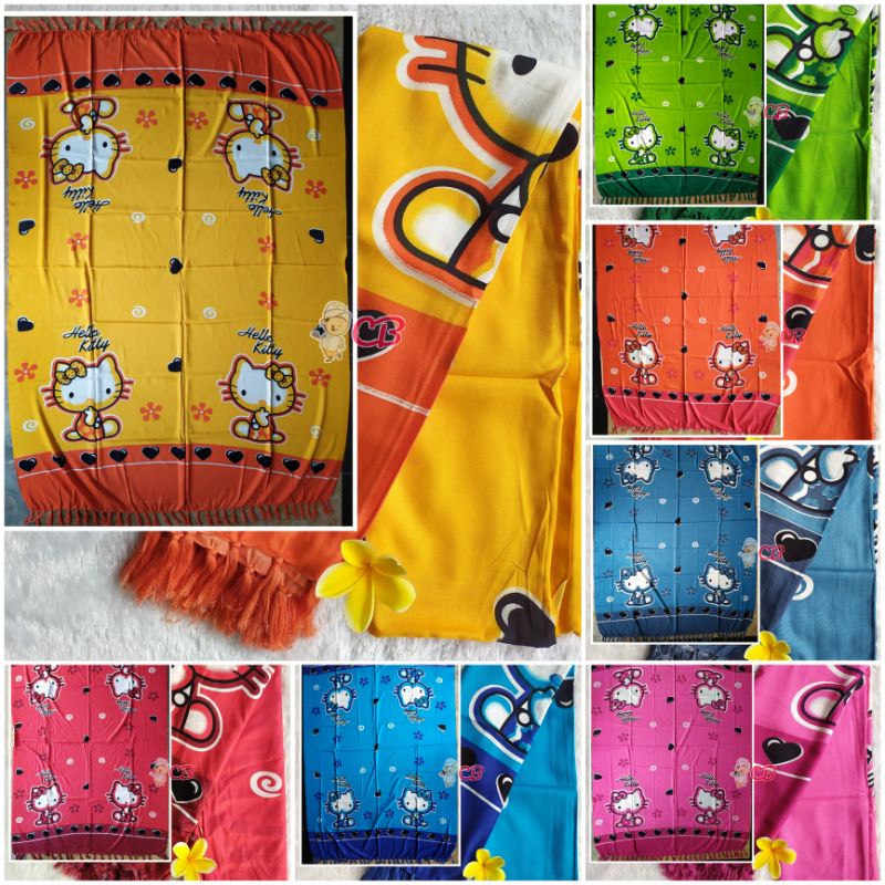 KAIN PANTAI HELLO KITTY TEBAL RAYON BALI/SARUNG PANTAI HELLO KITTY TEBAL RAYON BALI