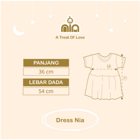 NIA BABY DRESS BAYI KANCING PREMIUM - DRESS BAYI