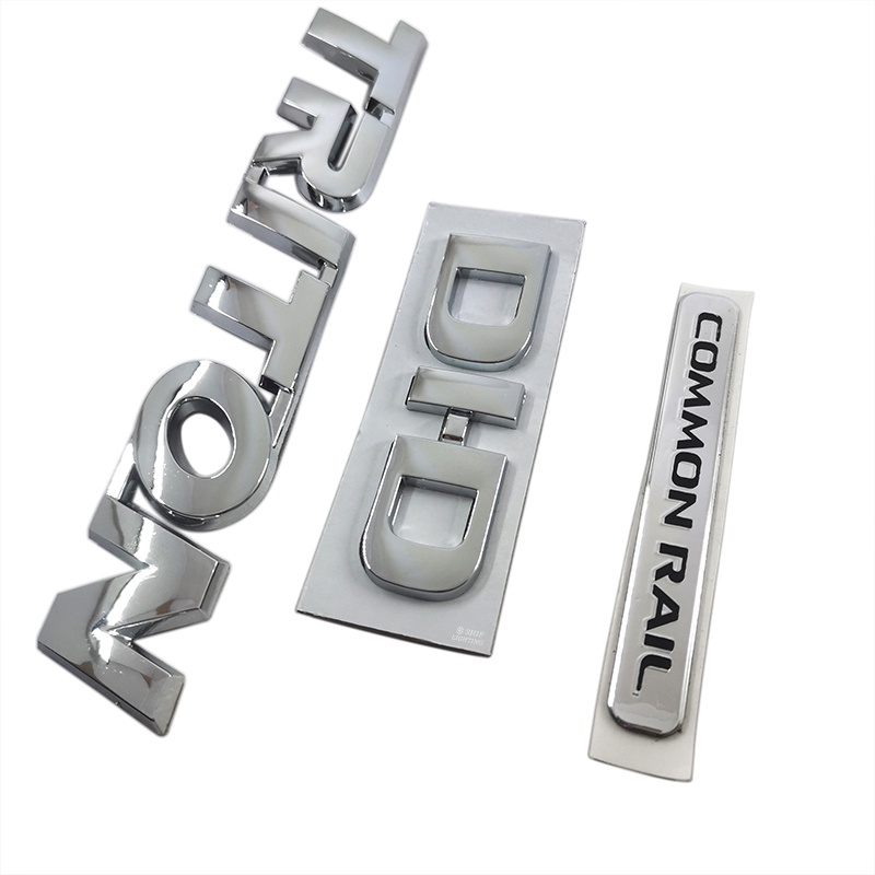 1 Pc Sticker Emblem Dekorasi Mobil Mitsubishi DID TRITON RAIL Bahan Logam