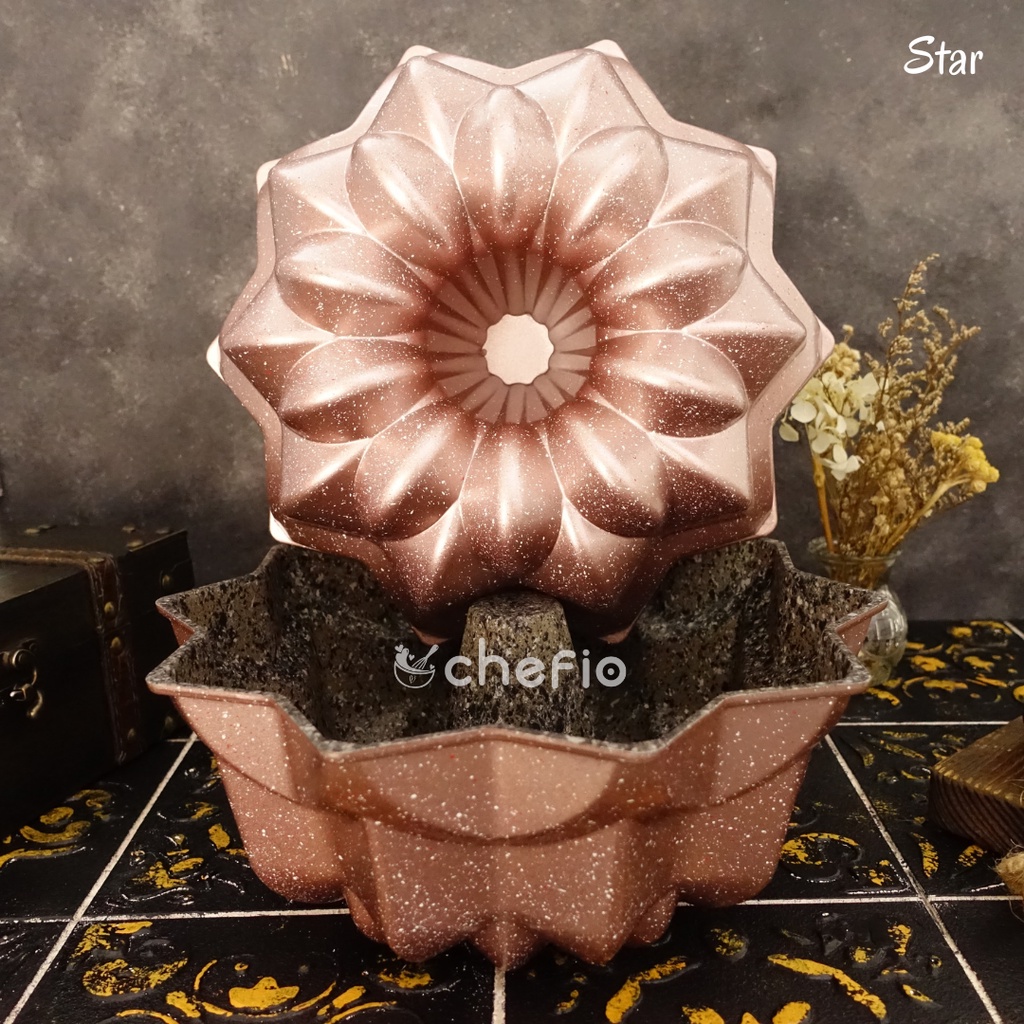 Chefio Loyang Premium Lapisan Granite Loyang Sultan Butter Cake Anti Lengket