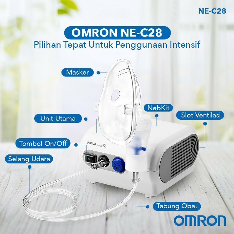 Omron Nebulizer NEC28 atau NE C28 atau Alat Terapi Uap
