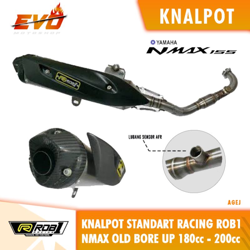 KNALPOT NMAX OLD&NEW STD BORE UP 180-200CC STAINLESS CUP V