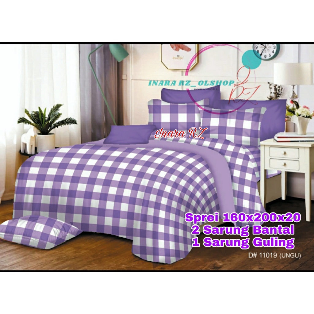 SPREI AESTHETIC MOTIF KOTAK KHAKI | SEPRAI KOTAK ALA KOREA FREE SARBAN SARGUL