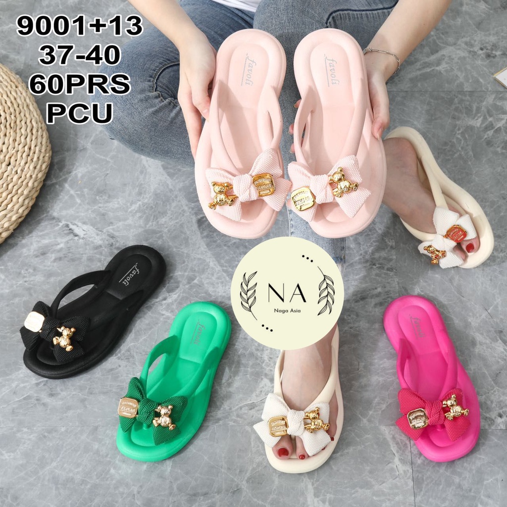 sandal japit perempuan dewasa bangkok pita import  9001+13 / 2024-2A (36-40) sandal wanita terlaris 2022/sandal wanita jelly import