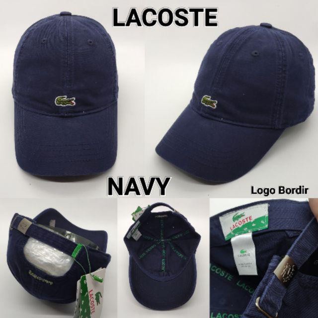Topi Pria Topi Baseball golf lacoste import unisex cewek cowok branded - LC-02/Navy(A7S3) Topi Distr