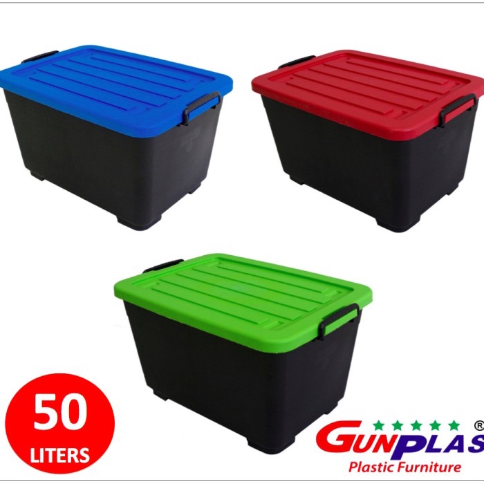 Container box 50 Liter Boxer Hitam