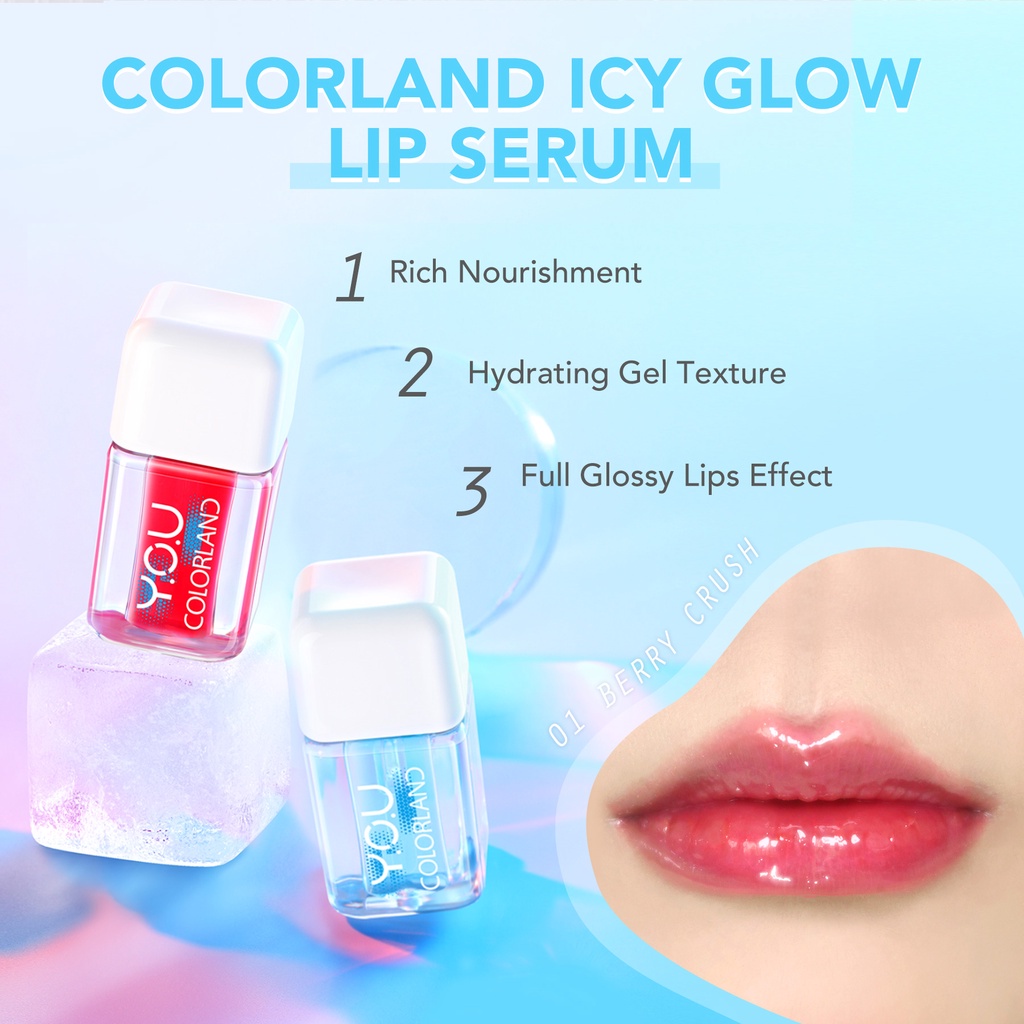 Y.O.U COLORLAND ICY GLOW LIP SERUM / SERUM BIBIR / LIP BALM