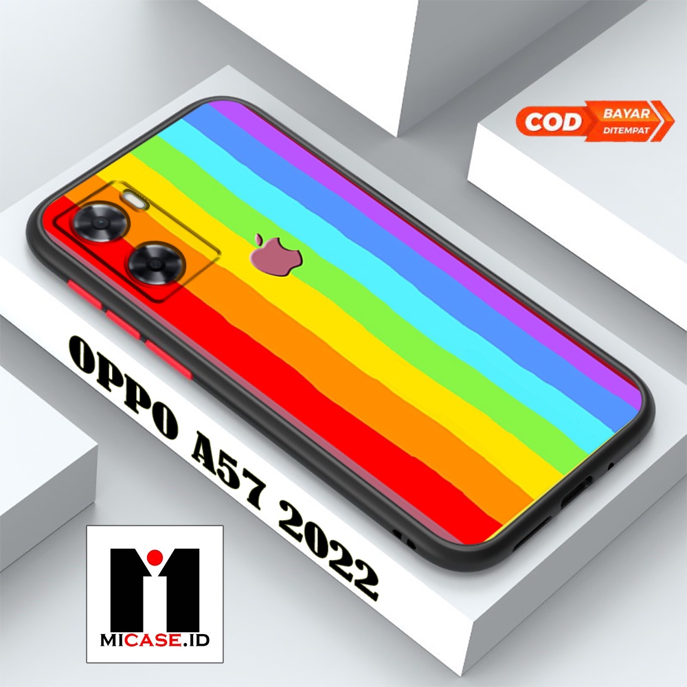 Case OPPO A57 2022 - Casing OPPO A57 2022 Fashion Case Terbaru 2022 MI.CASE [ RAINBOW ] Soft Case Gl