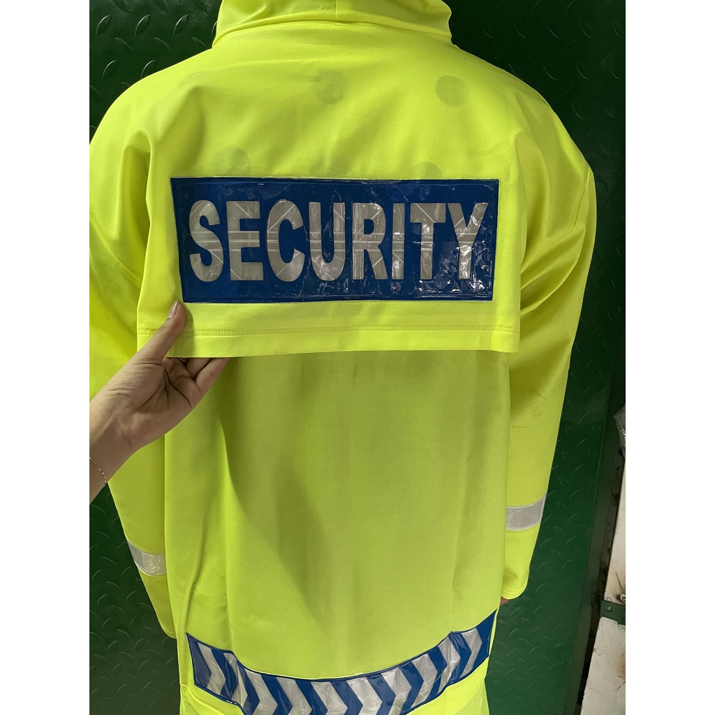 Jas Hujan Security PVC - Jas Hujan PVC Karet Tebal - Jas Hujan Stabilo Jas Hujan Setelan Satpam