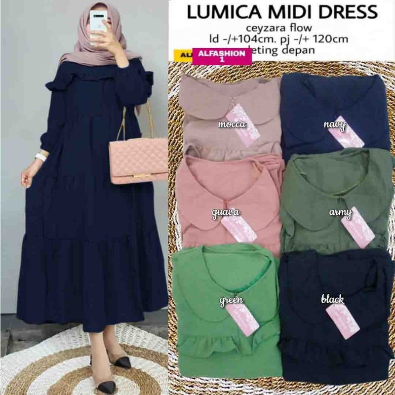 midi dress Crinkle Airflow busui lumica