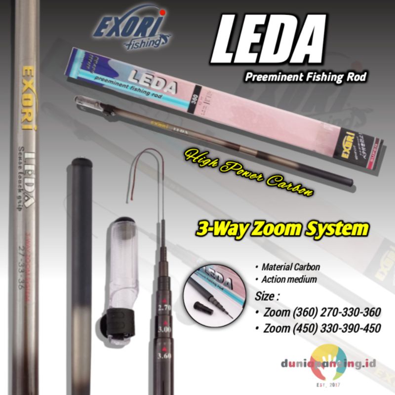 Joran tegek exori leda 360/270-300-360 450/330-390-450 zoom pol high power carbon