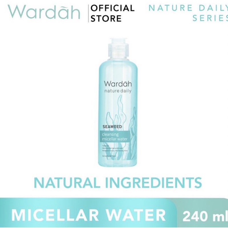 WARDAH NATURE DAILY SEAWEED CLEANSING MICEllAR WATER 100ml  dan 240ml