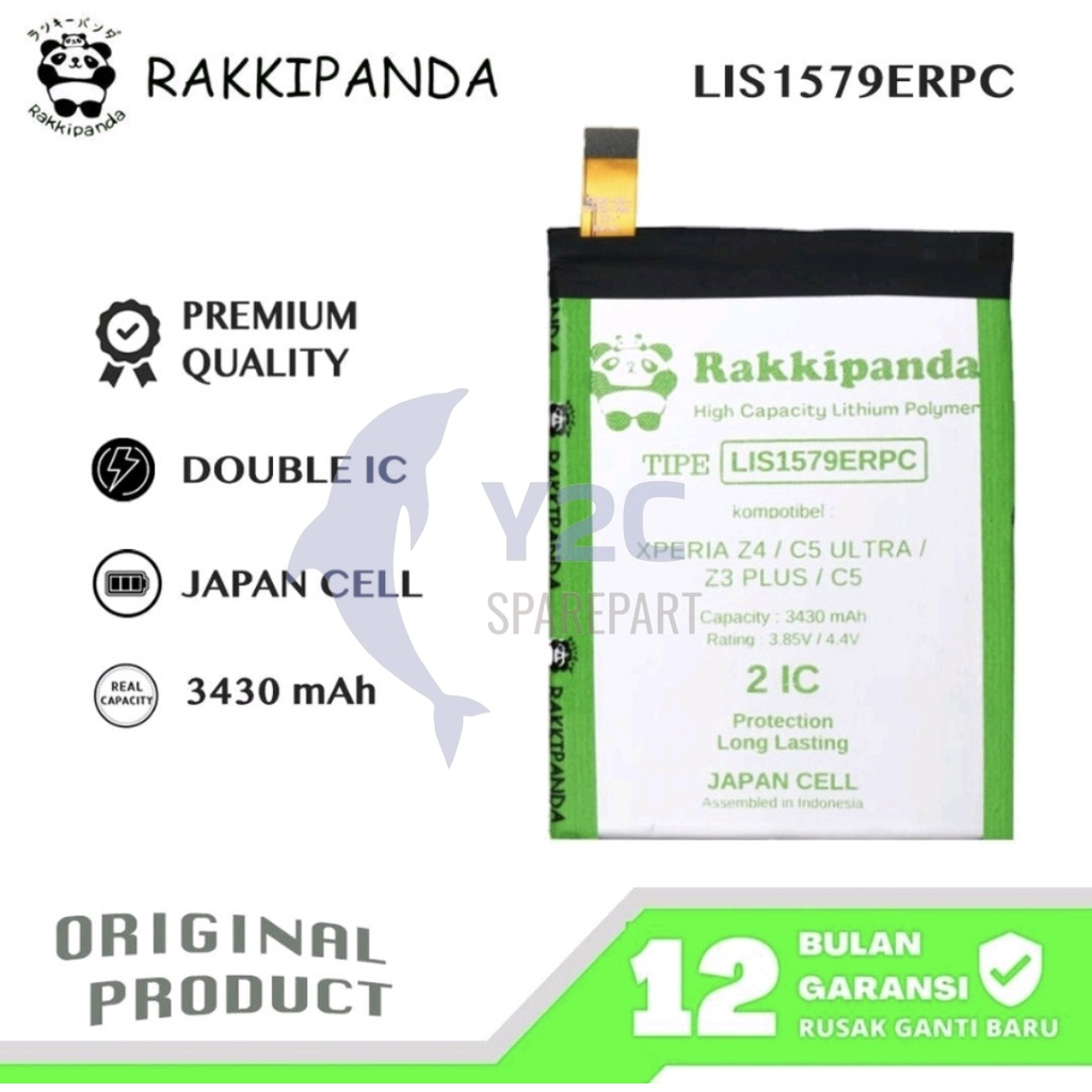 RAKKIPANDA LIS1579ERPC SONY XPERIA Z4 / C5 ULTRA / Z3 PLUS / XPERIA C5 BATERAI BATRE BATERE BATREI BATRAI DOUBLE POWER