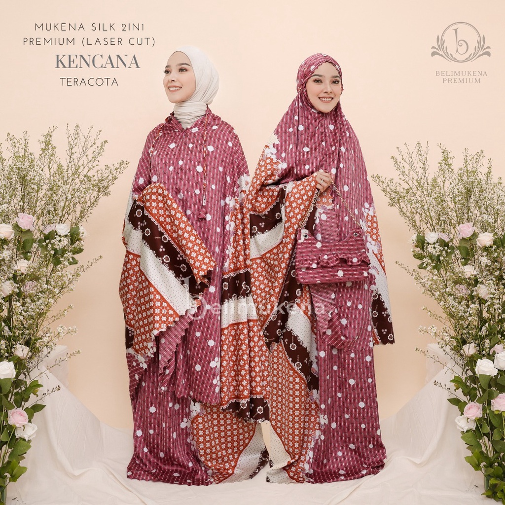 Mukena Dewasa Silk 2in1 Premium Laser Cut Kencana