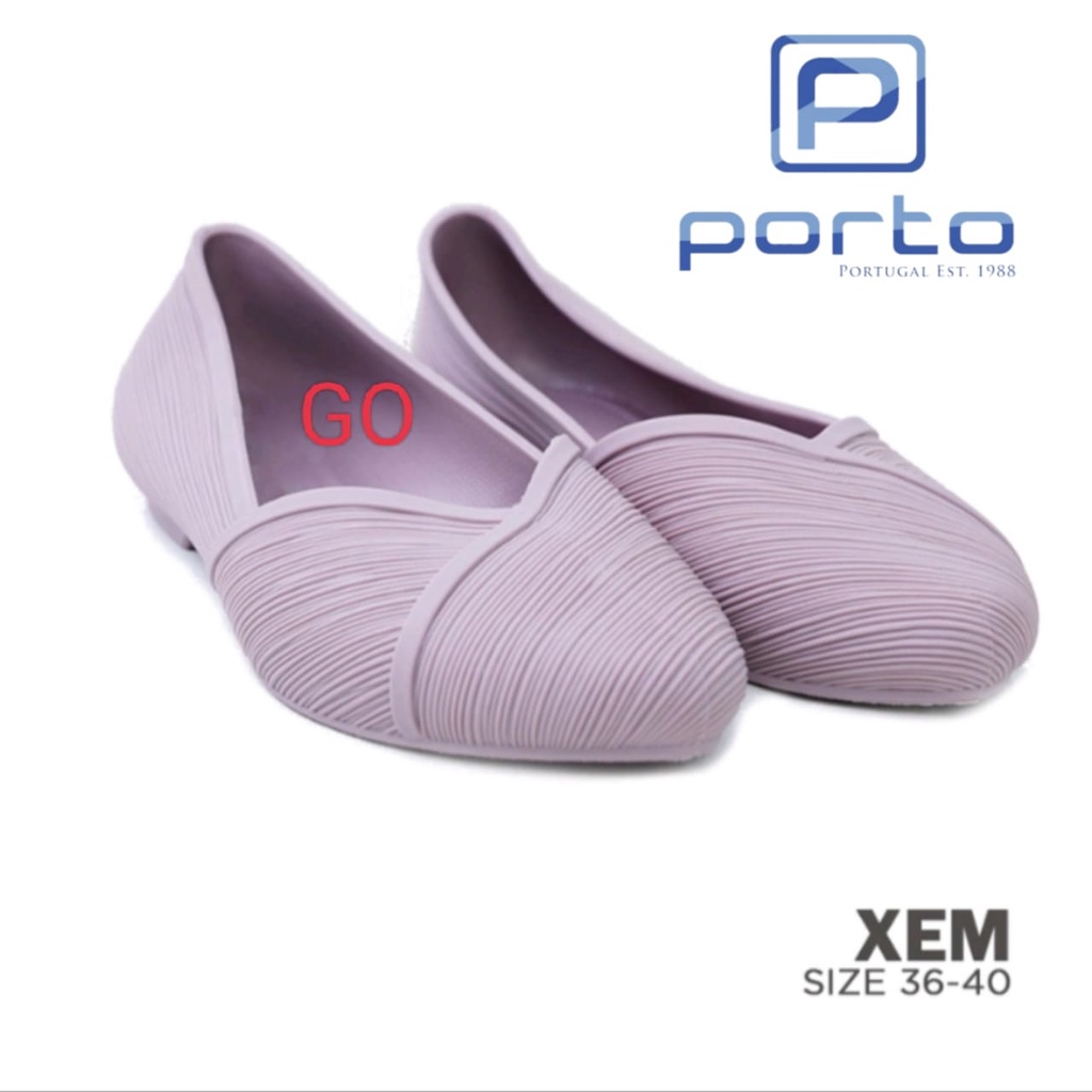 BB PORTO LADY XEM Sepatu Flat Shoes Wanita Terbaru Anti Slip Model Korea Nyaman dan Tahan Sepatu Jelly Wanita