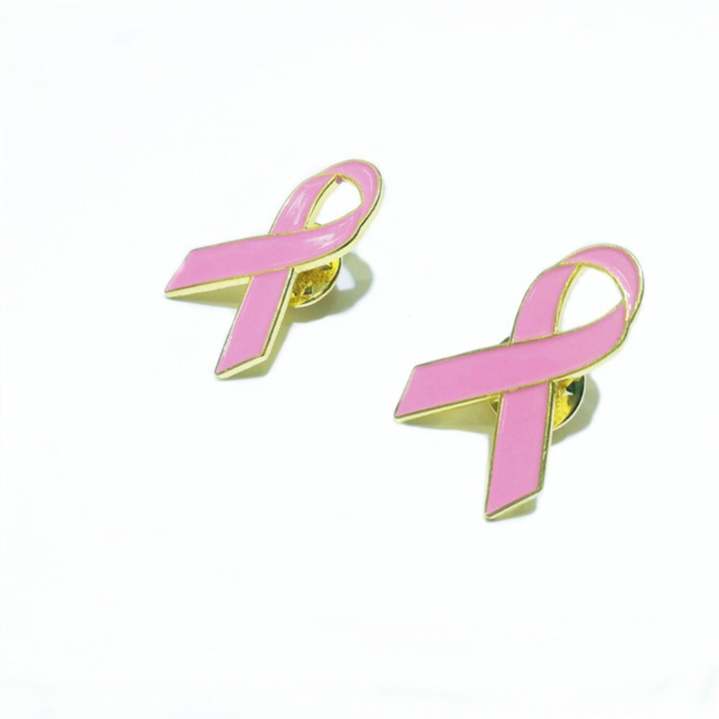 Zzz 10Pcs / Set Bros Pin Enamel Desain Pita Pink Kanker Payudara Untuk Aksesoris Wanita