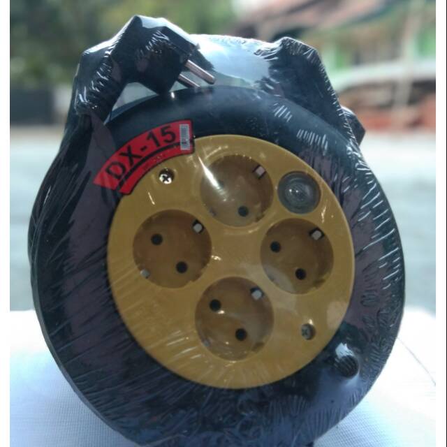 kabel Roll / terminal listrik panjang 15 meter ada lampu indikatornya