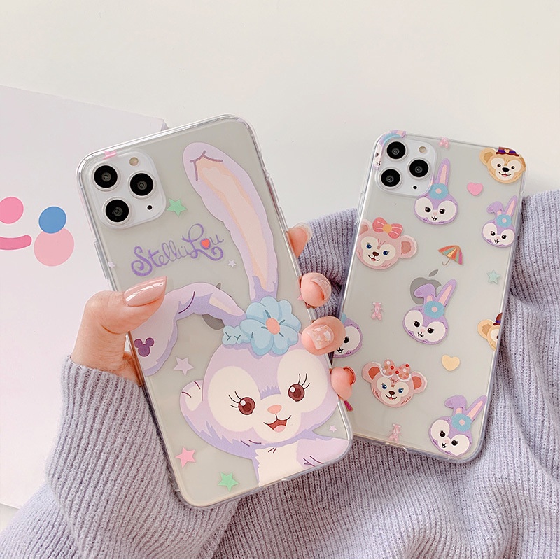 Case Pelindung Transparan Motif Kartun Kelinci Untuk Iphone 14 7 8 SE2020 7 + 8PLUS XS XR 11 12 13 PRO MAX