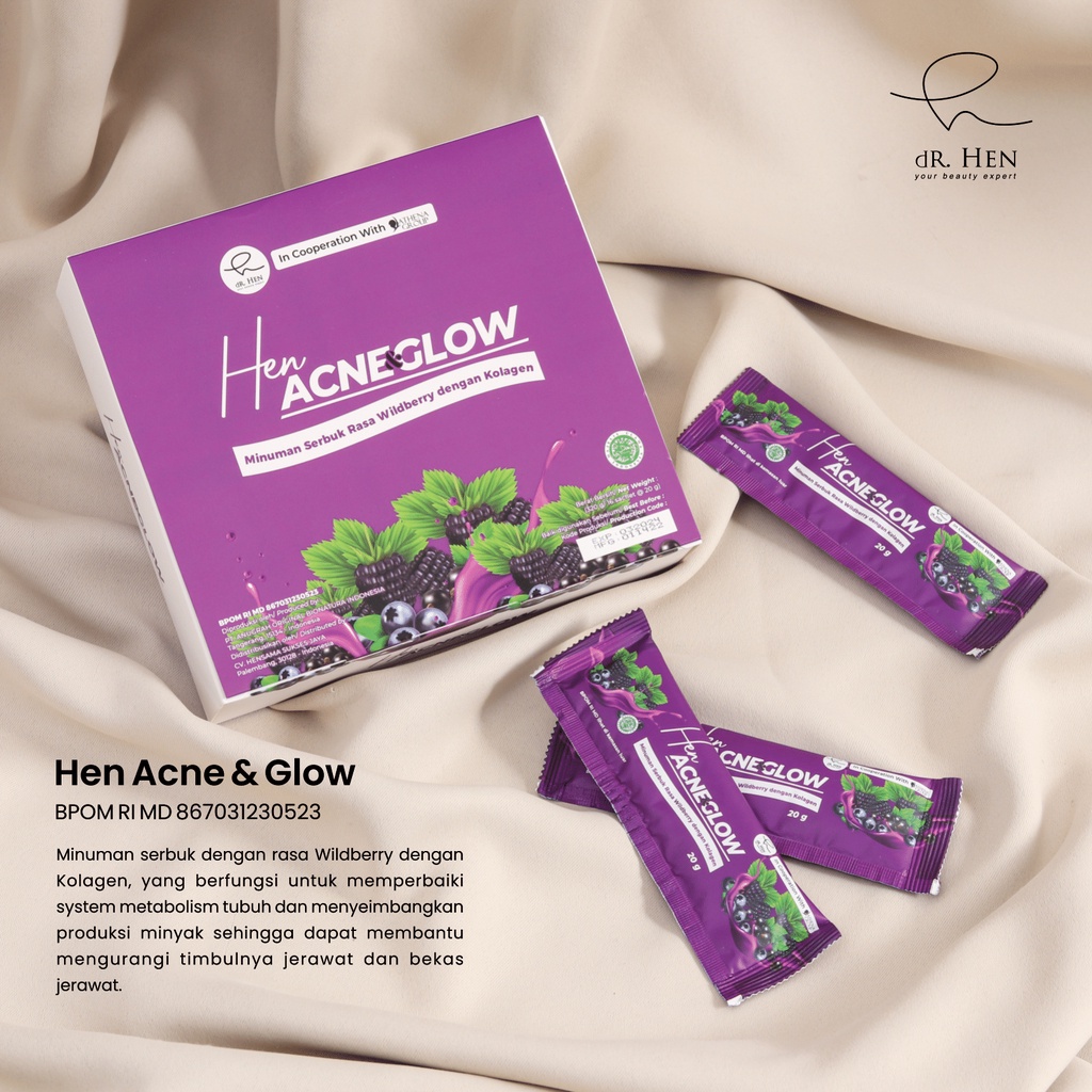 dR Hen - Acne & Glow Minuman Collagen Drink | Athena Skincare by Dr. Richard Lee Clinic Palembang Kl