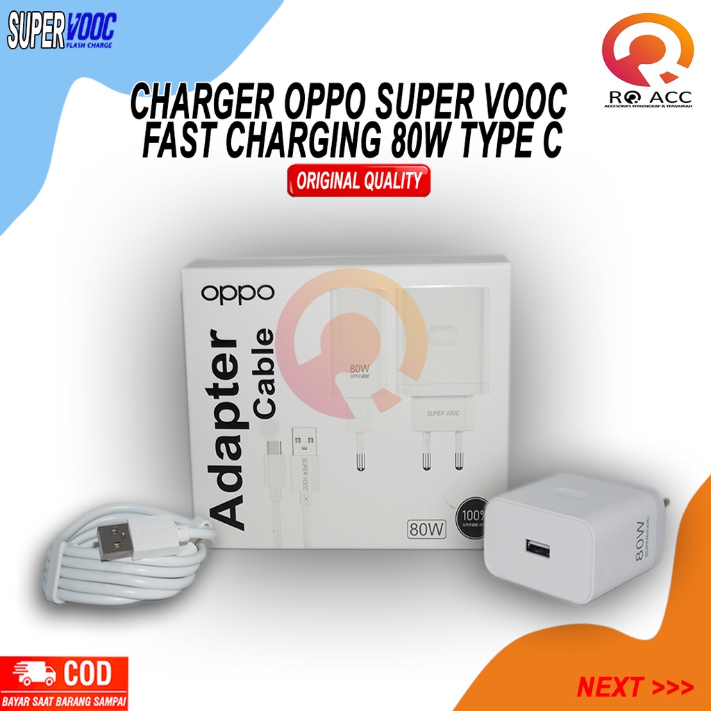 [RO ACC] CHARGER OPPO SUPER VOOC FAST CHARGING 80W TYPE C