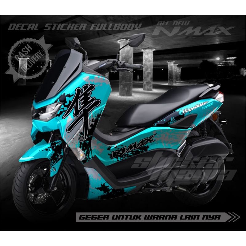 Decal Nmax hayabusa bagian depan
