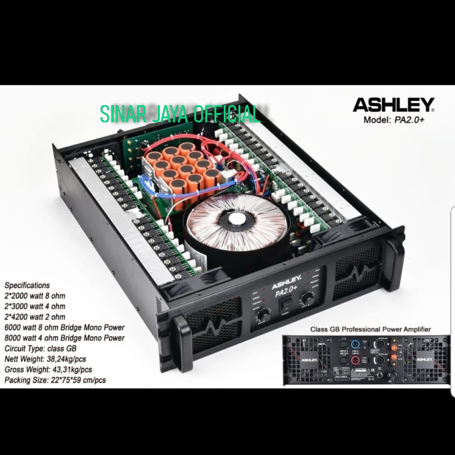 POWER AMPLIFIER ASHLEY PA2.0+ / PA 2.0+ / PA 2.0 PLUS CLASS GB