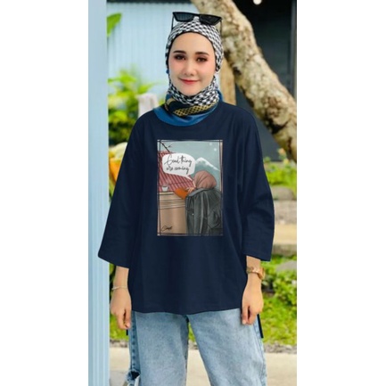 Oversized Top Hijab, Atasan Kaos wanita