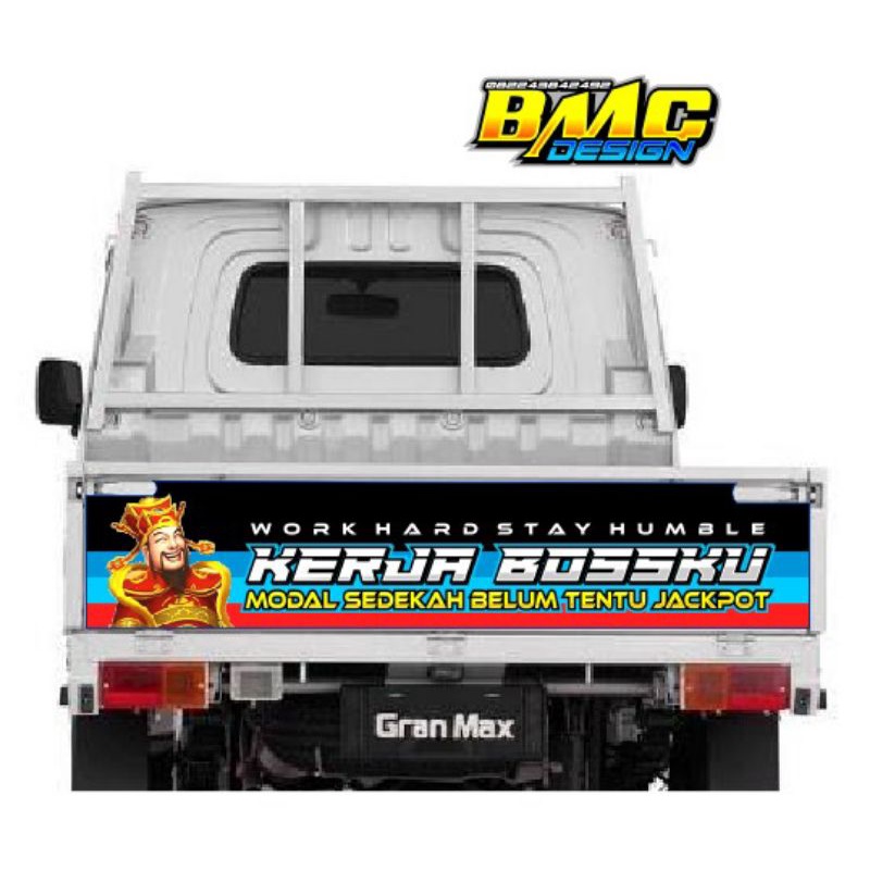 stiker pintu bak belakang granmax, stiker bak belakang granmax pick up