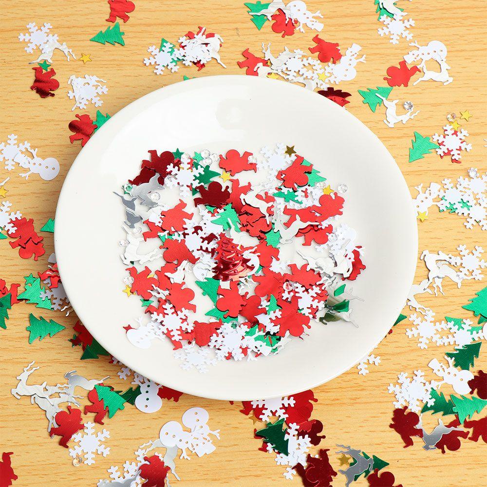 Top 30g Christmas Confetti Mix Color Hiasan Meja Rumah Xmas