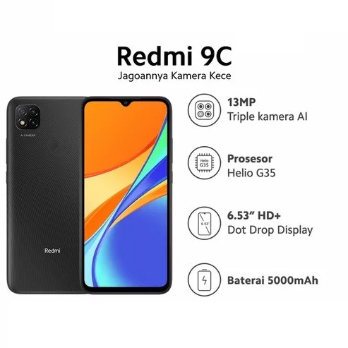 Xiaomi Redmi 9C | Redmi 12C 3/32GB + 4/64GB Garansi Resmi