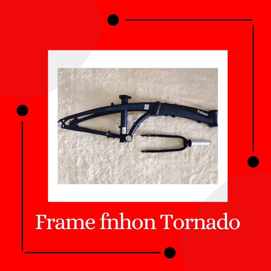 Frameset Fnhon Tornado Hitam Doff 20 22 inch