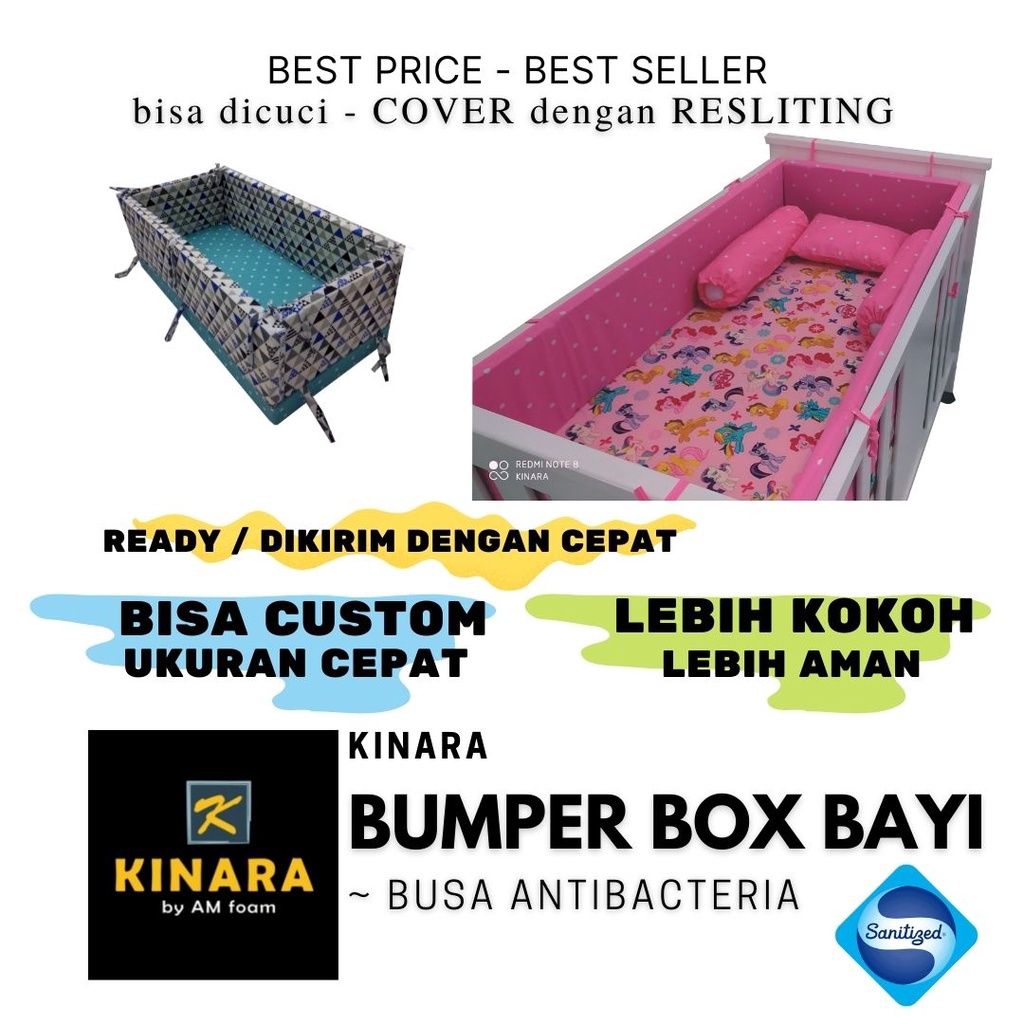 Kinara bumper box bayi Custom tinggi 60 cm