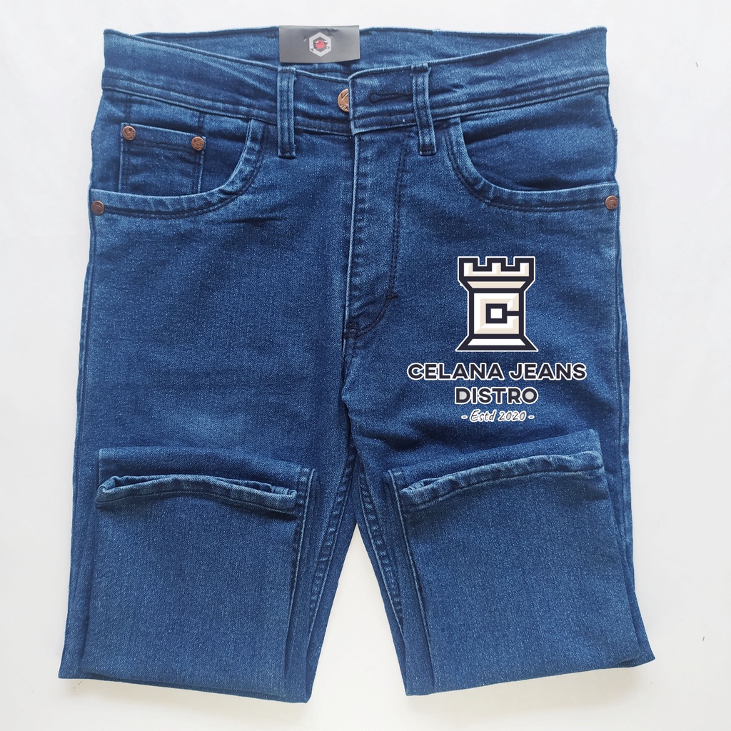 Celana Jeans Panjang Pria Biru Distro Continue