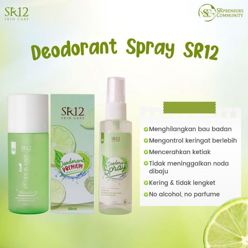 Best Seller!! Deodorant Herbal SR12 / Penghilang Bau Ketiak / Deodoran Tawas Mencerahkan Ketiak