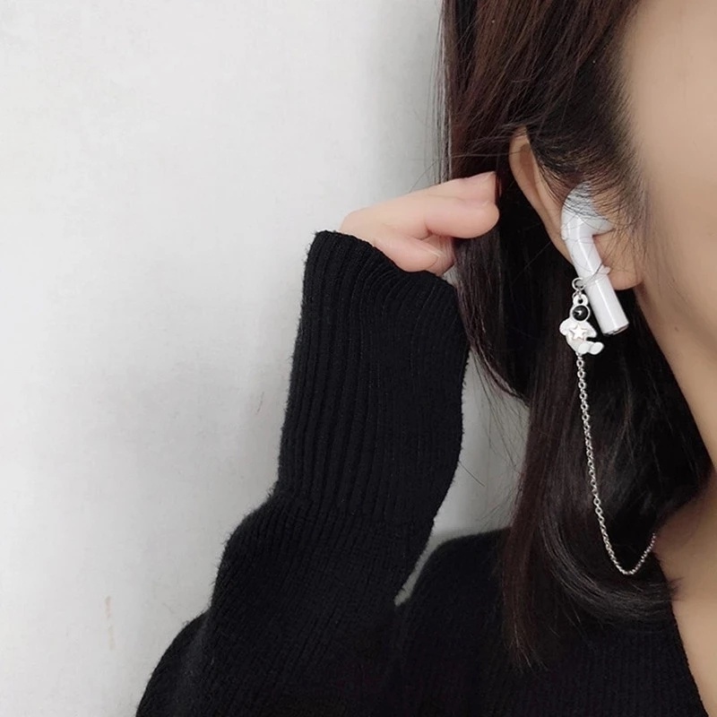 Rantai Headset Anti Hilang Dengan Liontin Astronot Untuk Airpods Pro