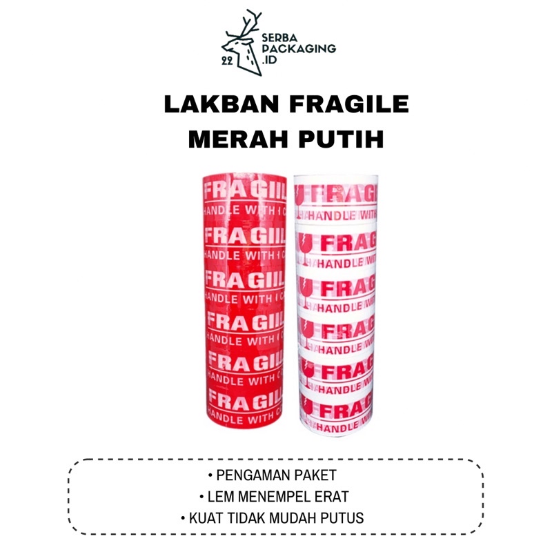 

Lakban Fragile Merah Putih