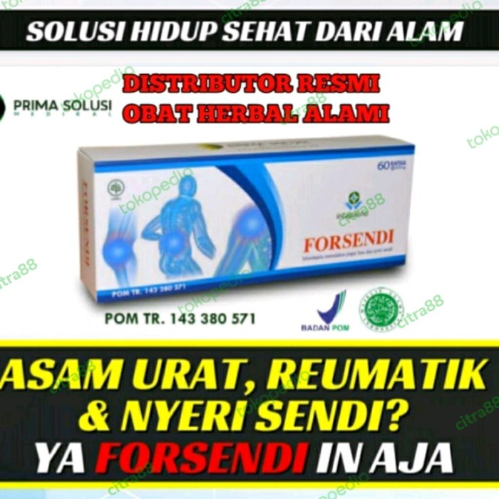 Forsendi 60 Obat Herbal Nyeri Sendi Asam Urat Rematik 005