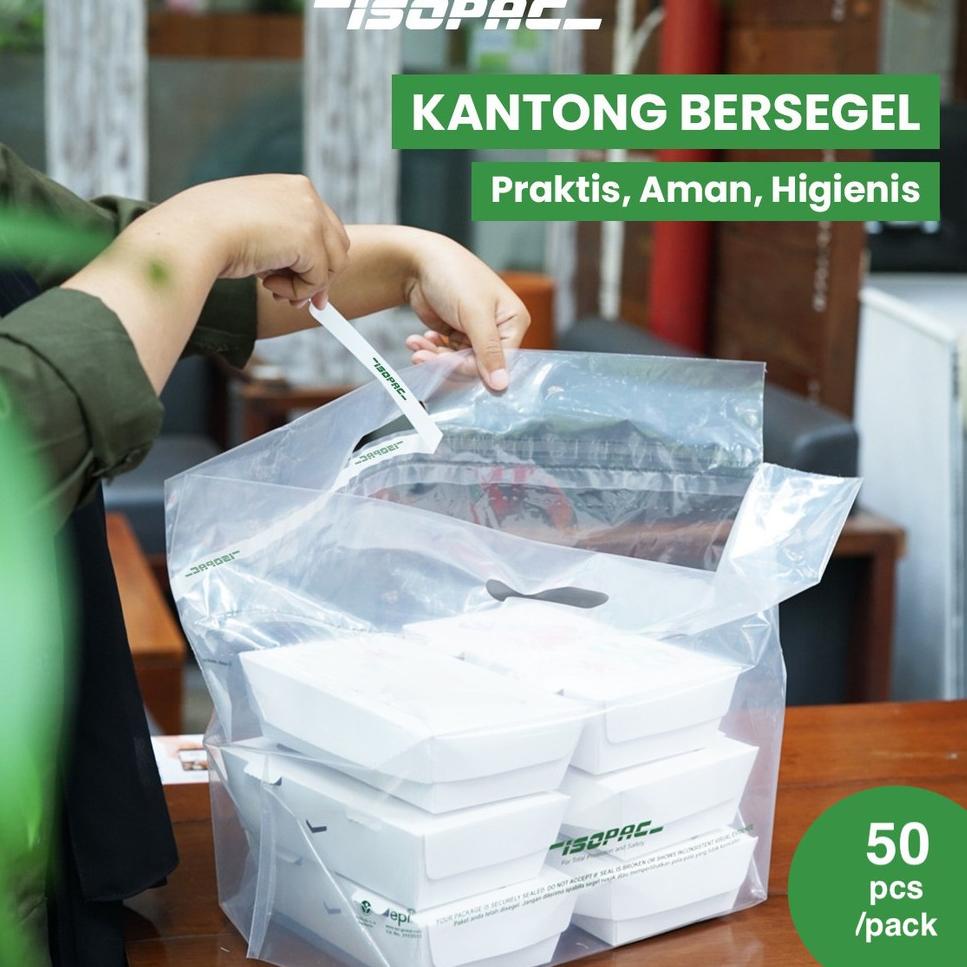 

9c✹Diskon Promo❈ Kantong Bersegel ISOPAC ( 1 Pack isi 50pcs ) Kemasan Plastik - Delivery Bag - Plastik segel J67 ✹