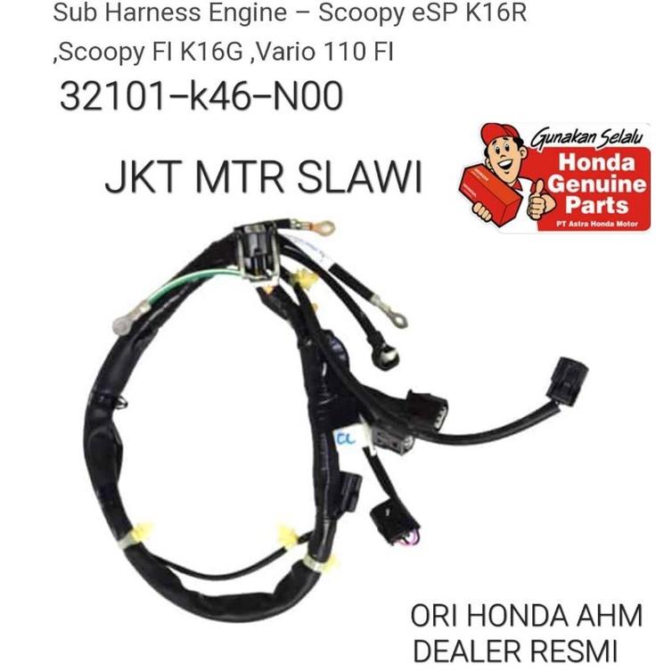 32101-K46-N00 kabel body sub harness engine vario 110 fi esp led asli honda K46-N00 ori honda ahm asli honda