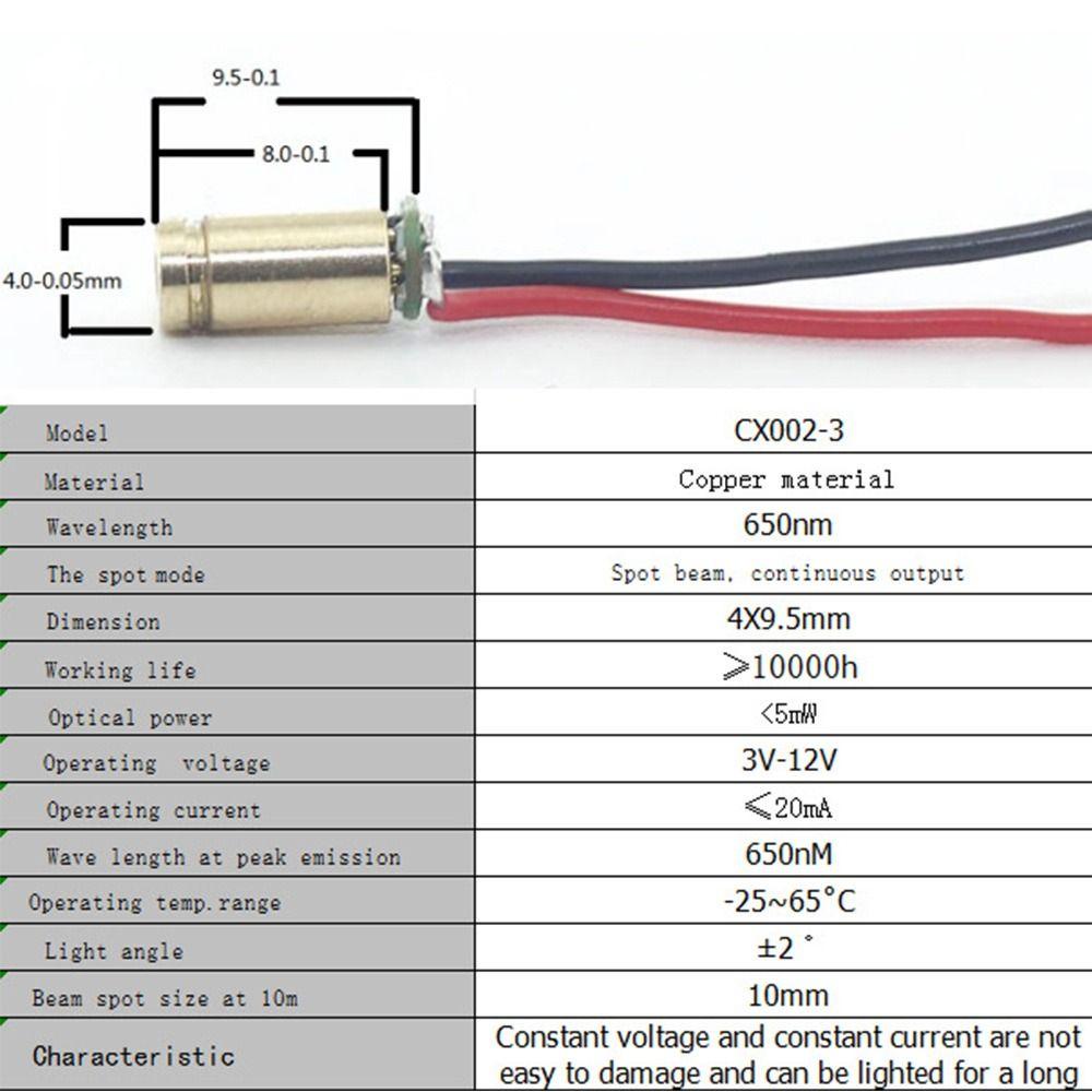 Populer 1pc 4mm Dioda Laser Penjualan Panas Red Sight Copper Head Dot Diode Module