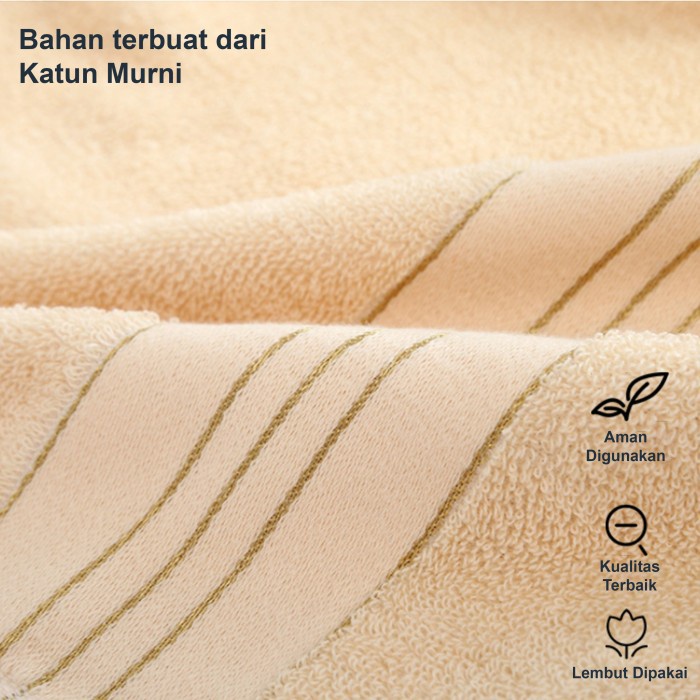 Handuk Mandi Dewasa Katun Murni Lembut Quickdry 70x140 cm Import